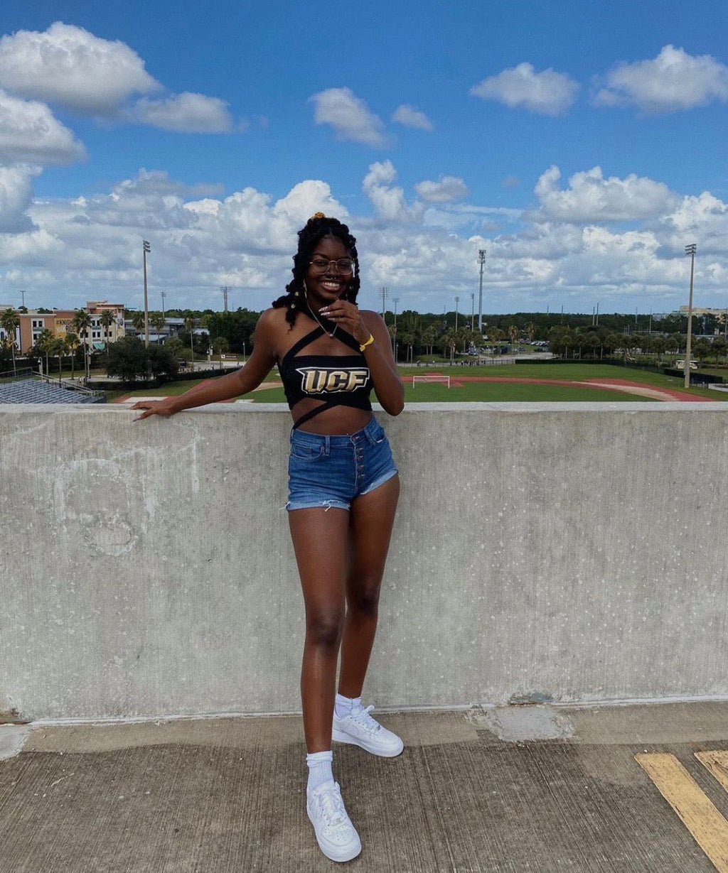 UCF Black Multiway Bandeau Top