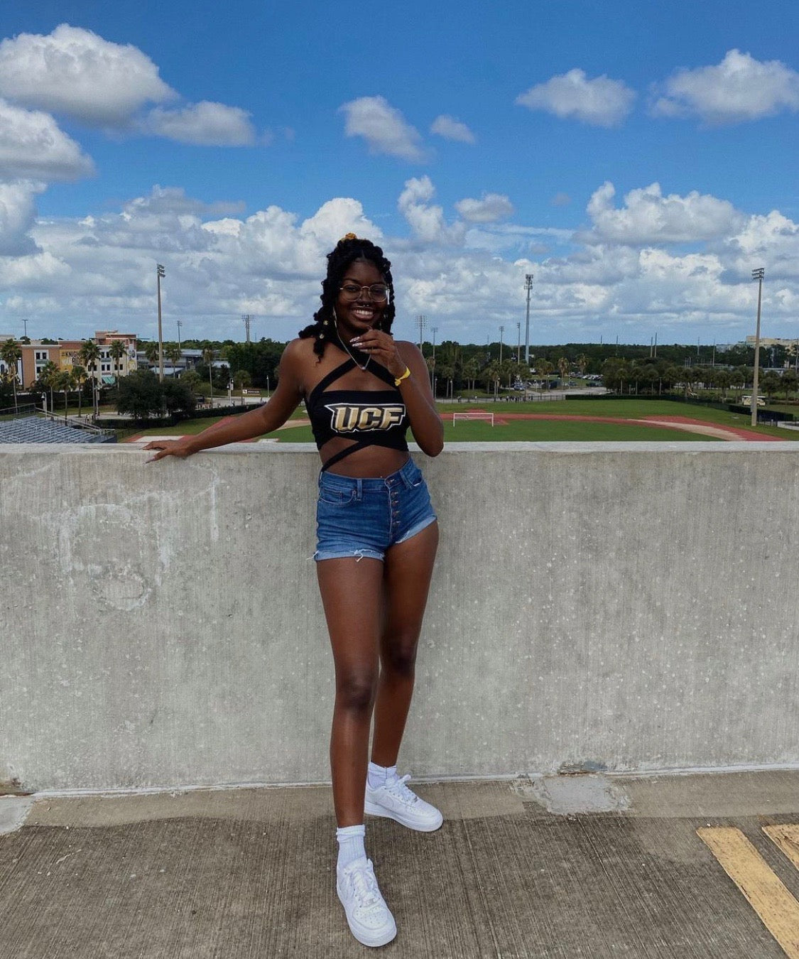 UCF Black Multiway Bandeau Top