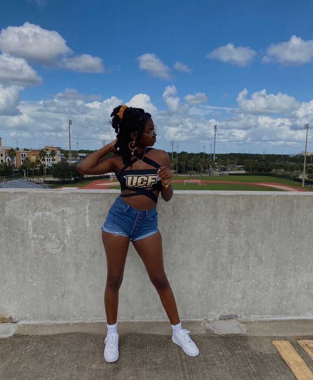 UCF Black Multiway Bandeau Top