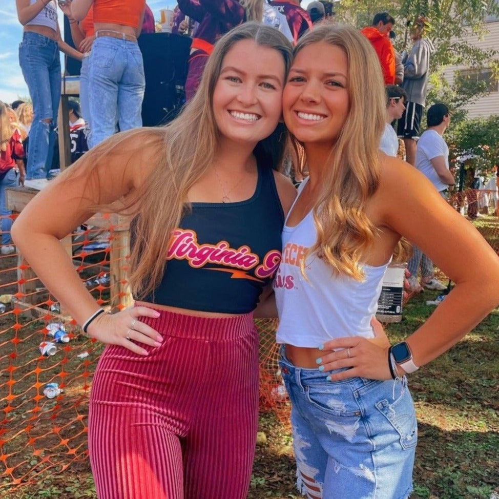 Virginia Tech Lightning One Shoulder Top