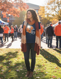 University of Illinois Helmet Navy Crewneck Short Sleeve T-Shirt
