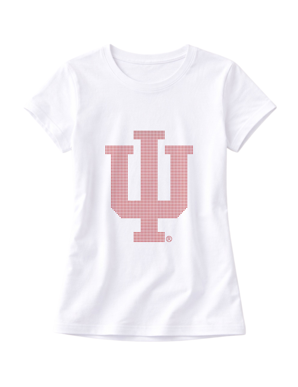Indiana University Trident IU White Crewneck T-Shirt