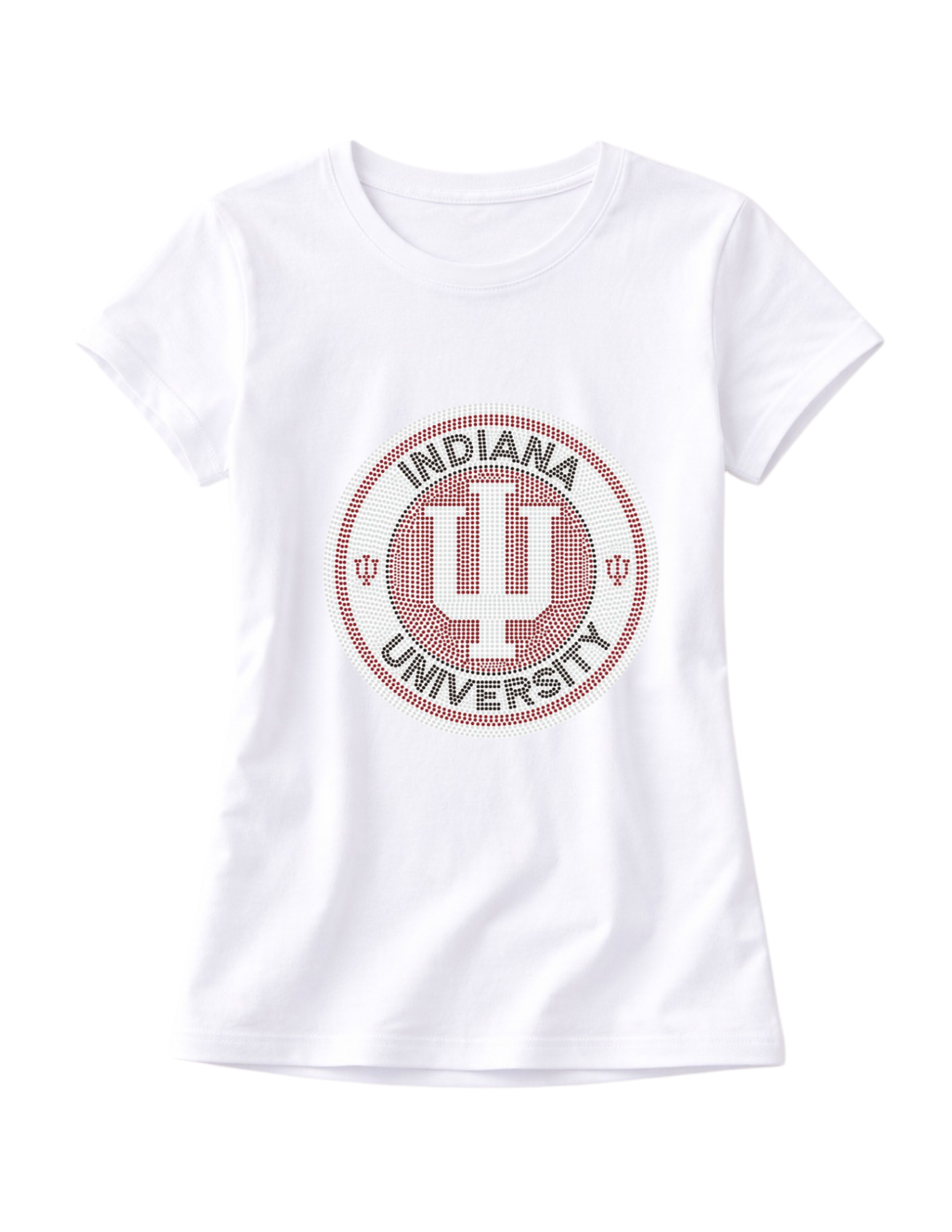 Indiana University Circle Decal White Crewneck T-Shirt