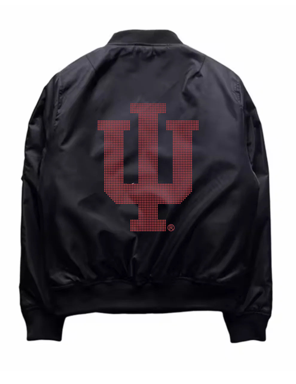 Indiana University Trident IU & Hoosiers Black Bomber Jacket