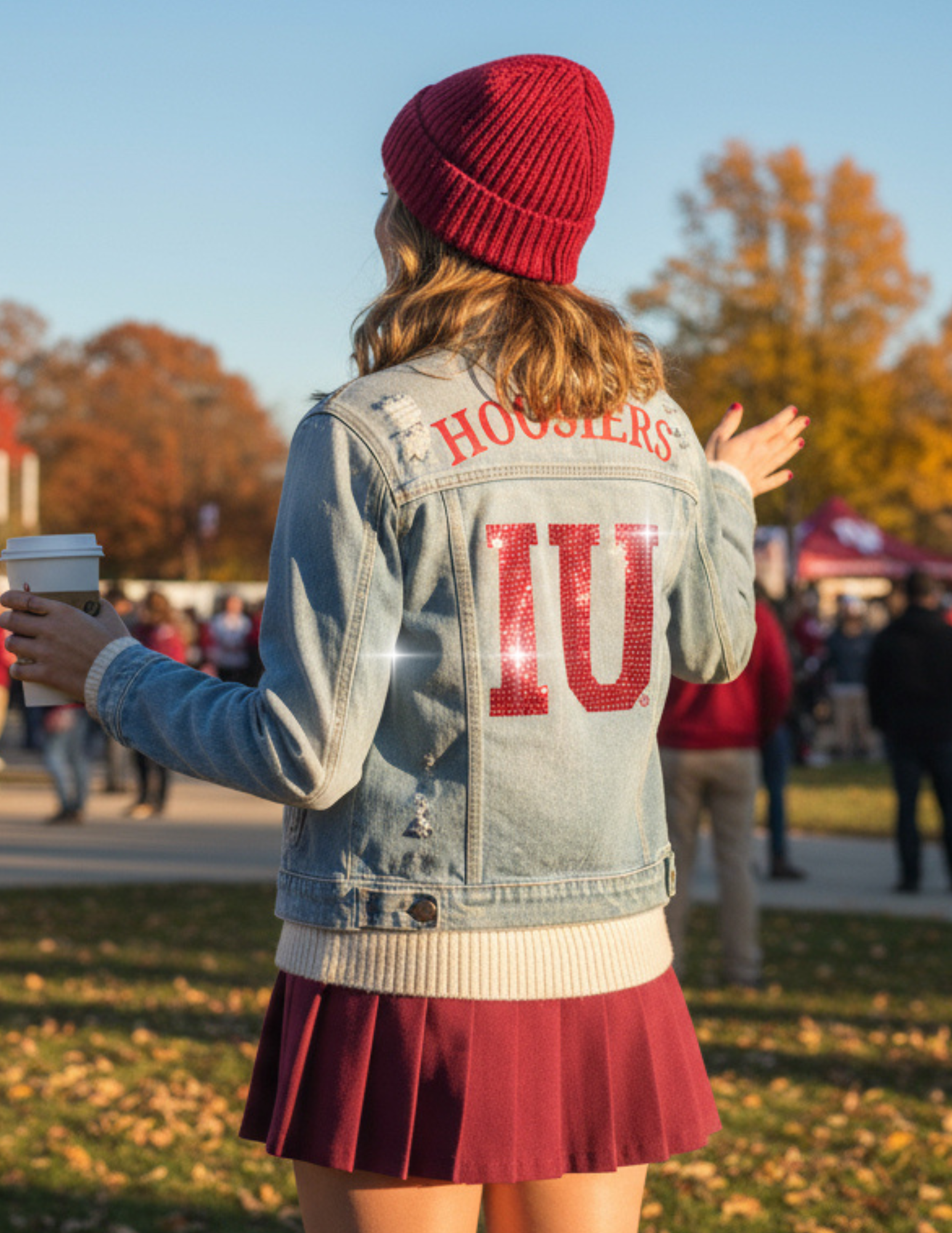 Indiana University IU Hoosiers Blue Denim Jacket