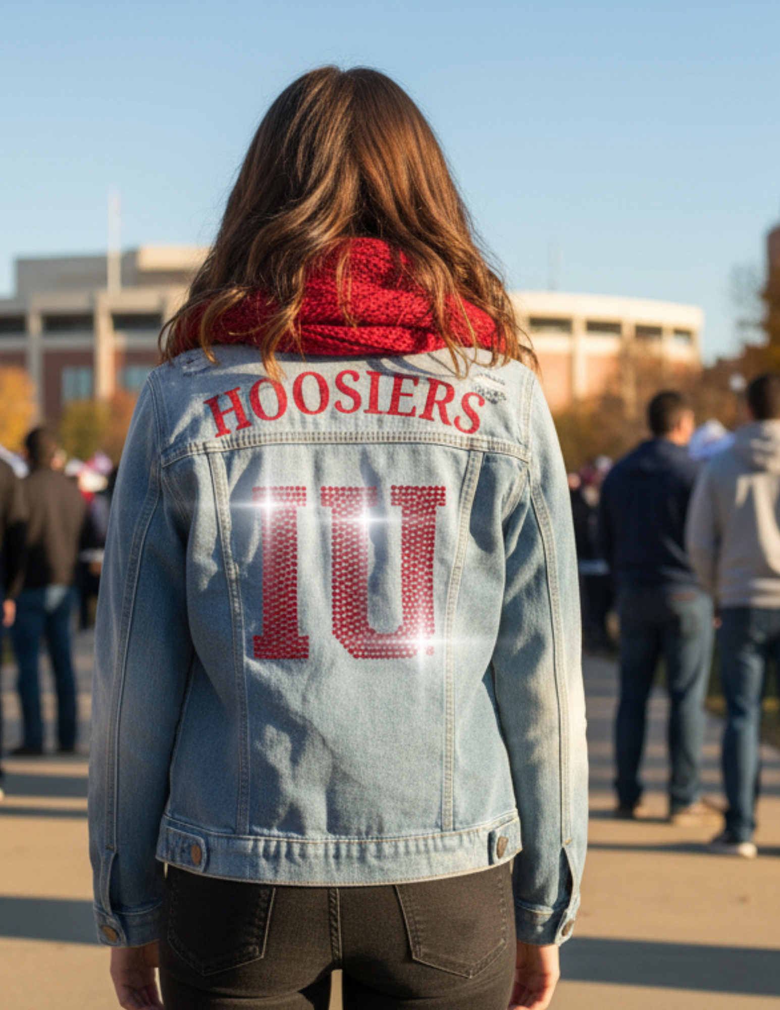 Indiana University IU Hoosiers Blue Denim Jacket