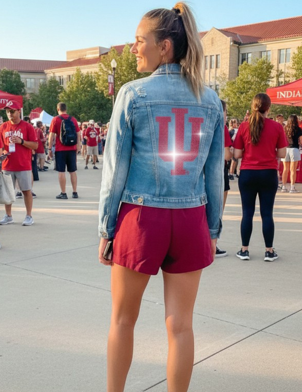Indiana University Trident IU Blue Denim Jacket
