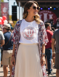 Indiana University Circle Decal White Crewneck T-Shirt