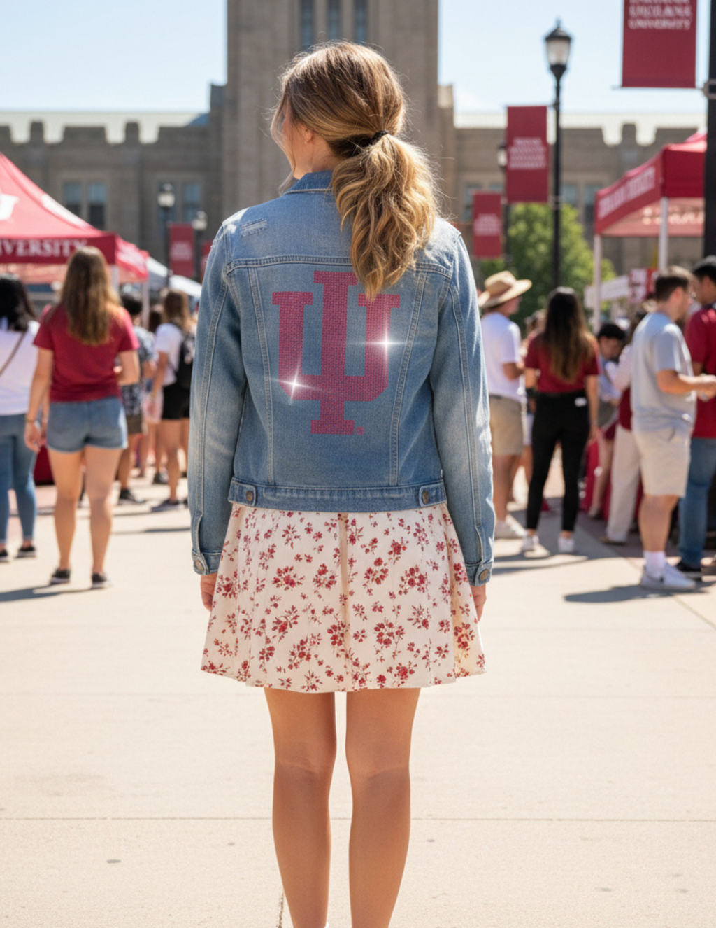 Indiana University Trident IU Blue Denim Jacket
