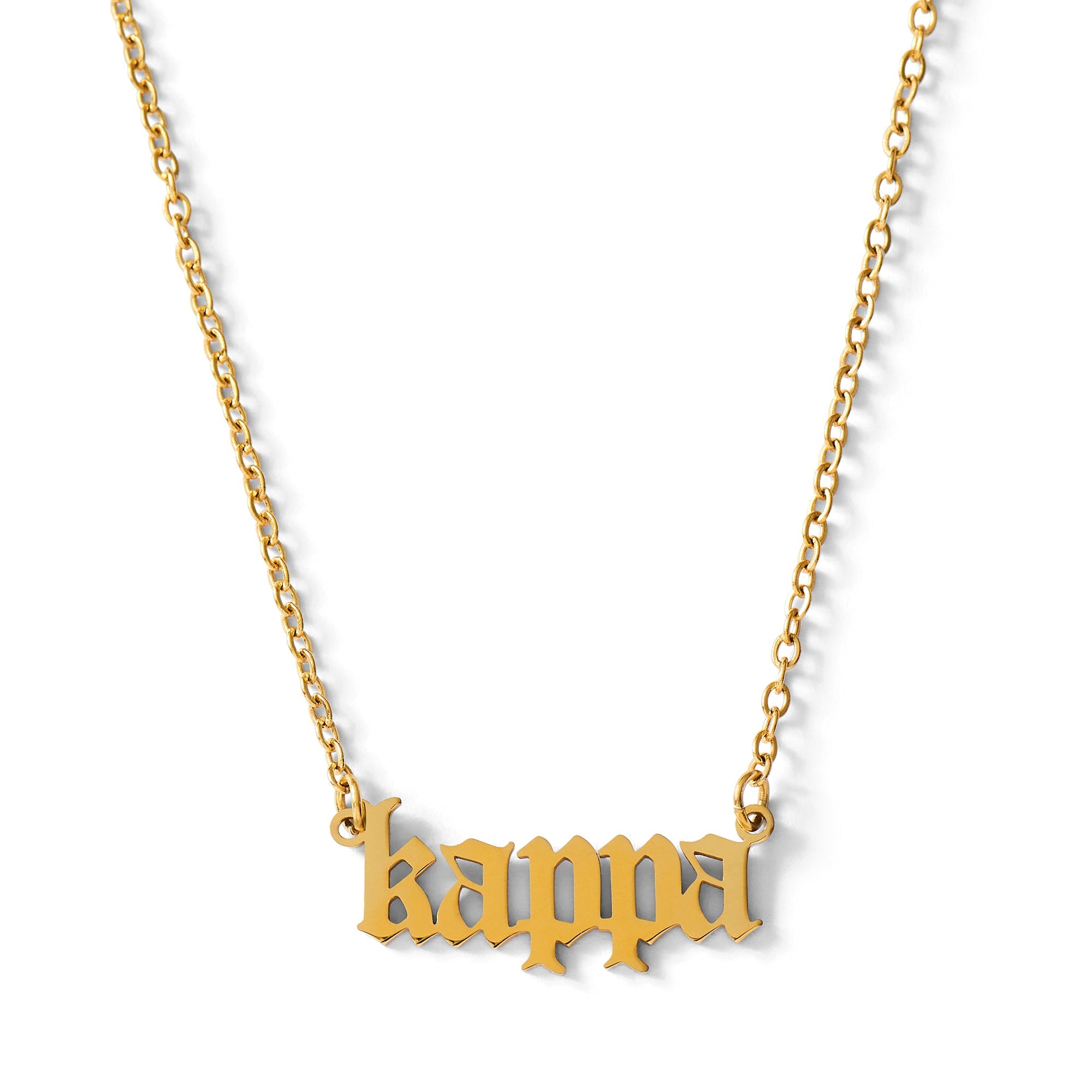 Kappa Kappa Gamma Old English Style Sorority Necklace