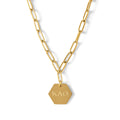 Kappa Alpha Theta Paperclip Necklace with Kappa Alpha Theta Sorority Pendant