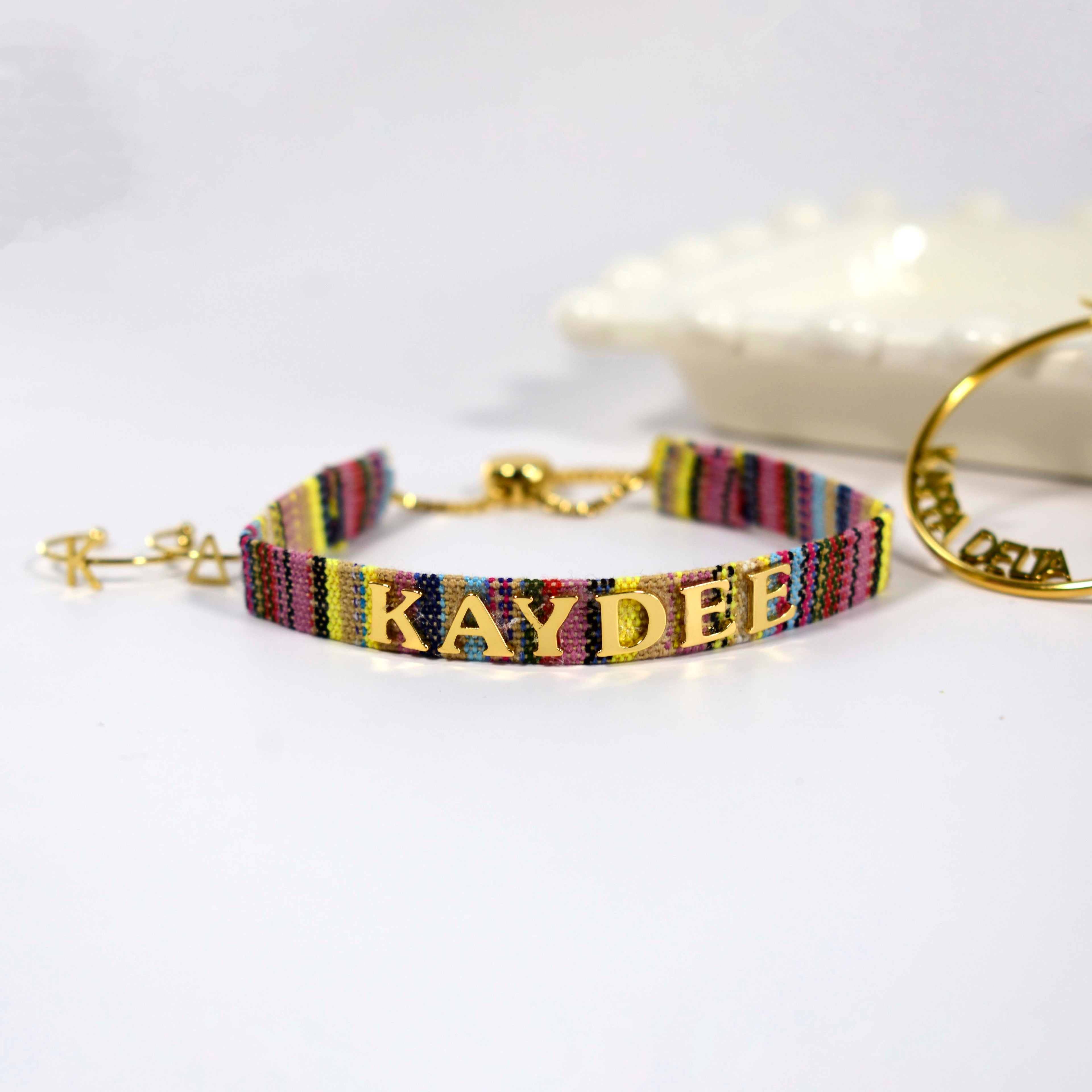 Kappa Delta Woven Bracelet, Multi-Color Design