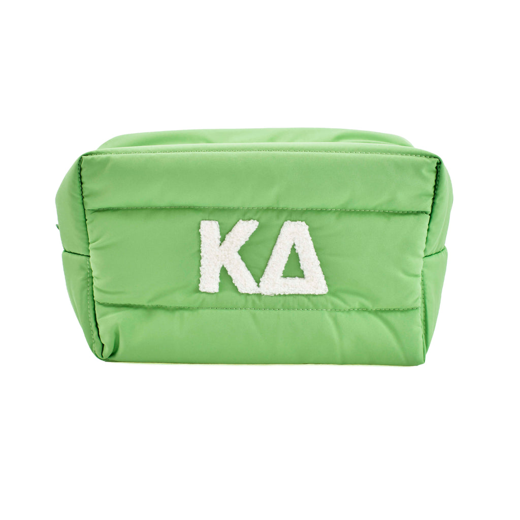 Kappa Delta Makeup Bag - Puffer Style with Sorority Letters