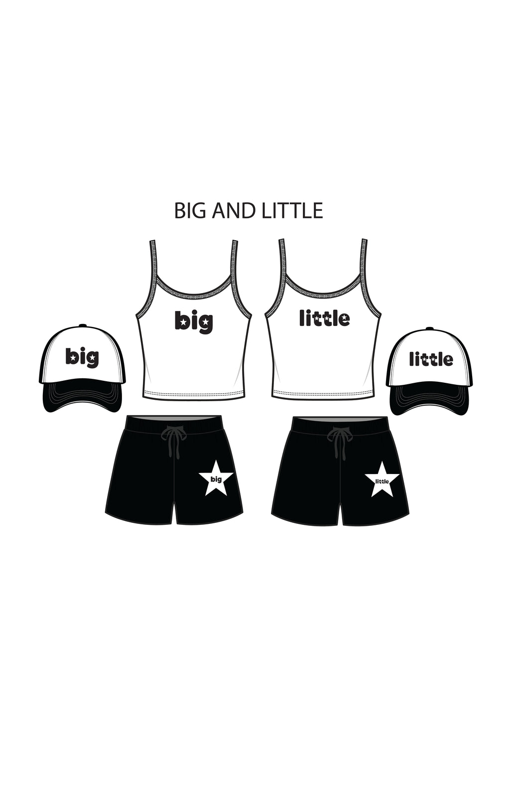"Little" Star Letter Cali Wave Wash Shorts