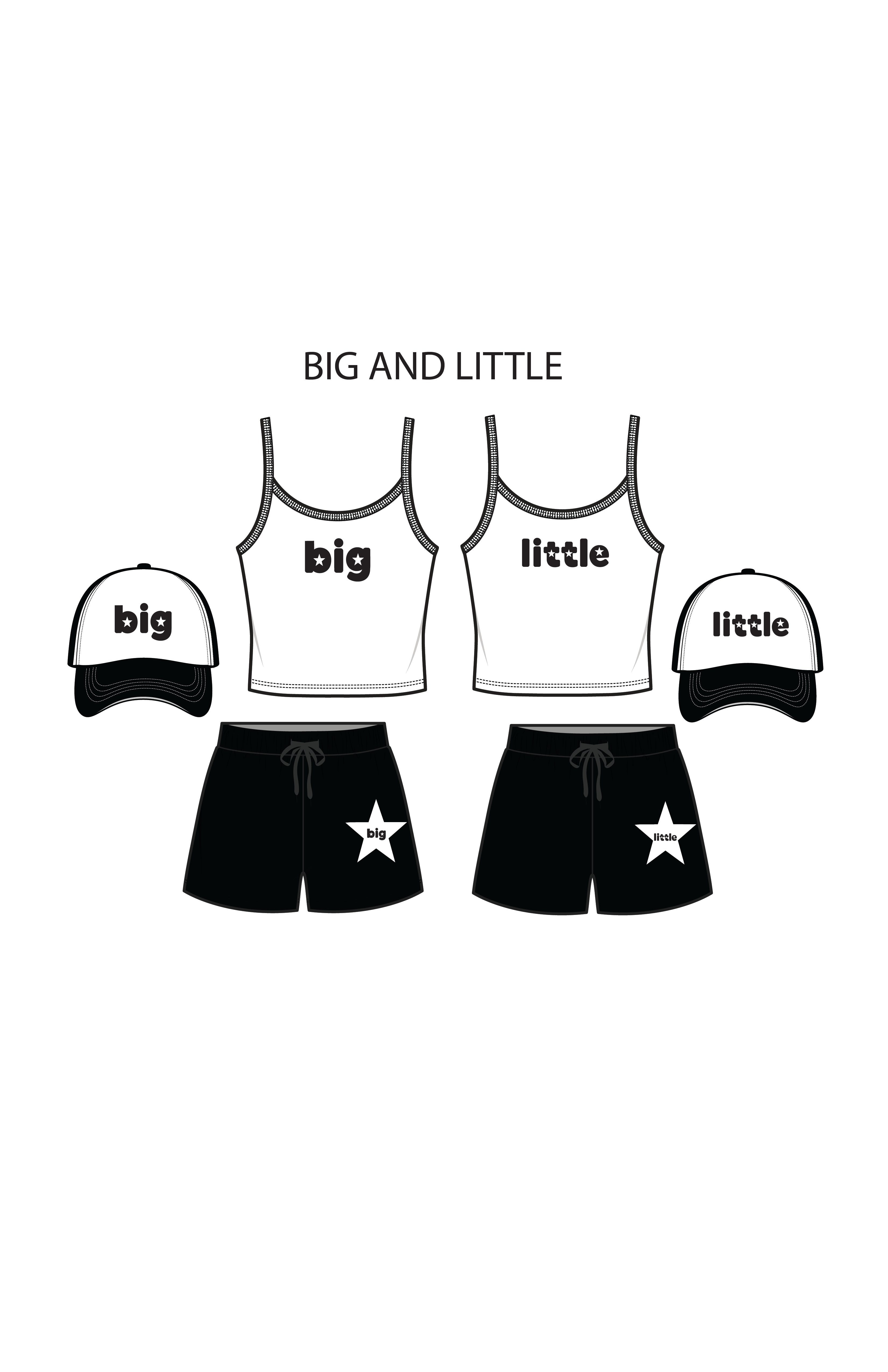 "Little" Star Letter Cali Wave Wash Shorts