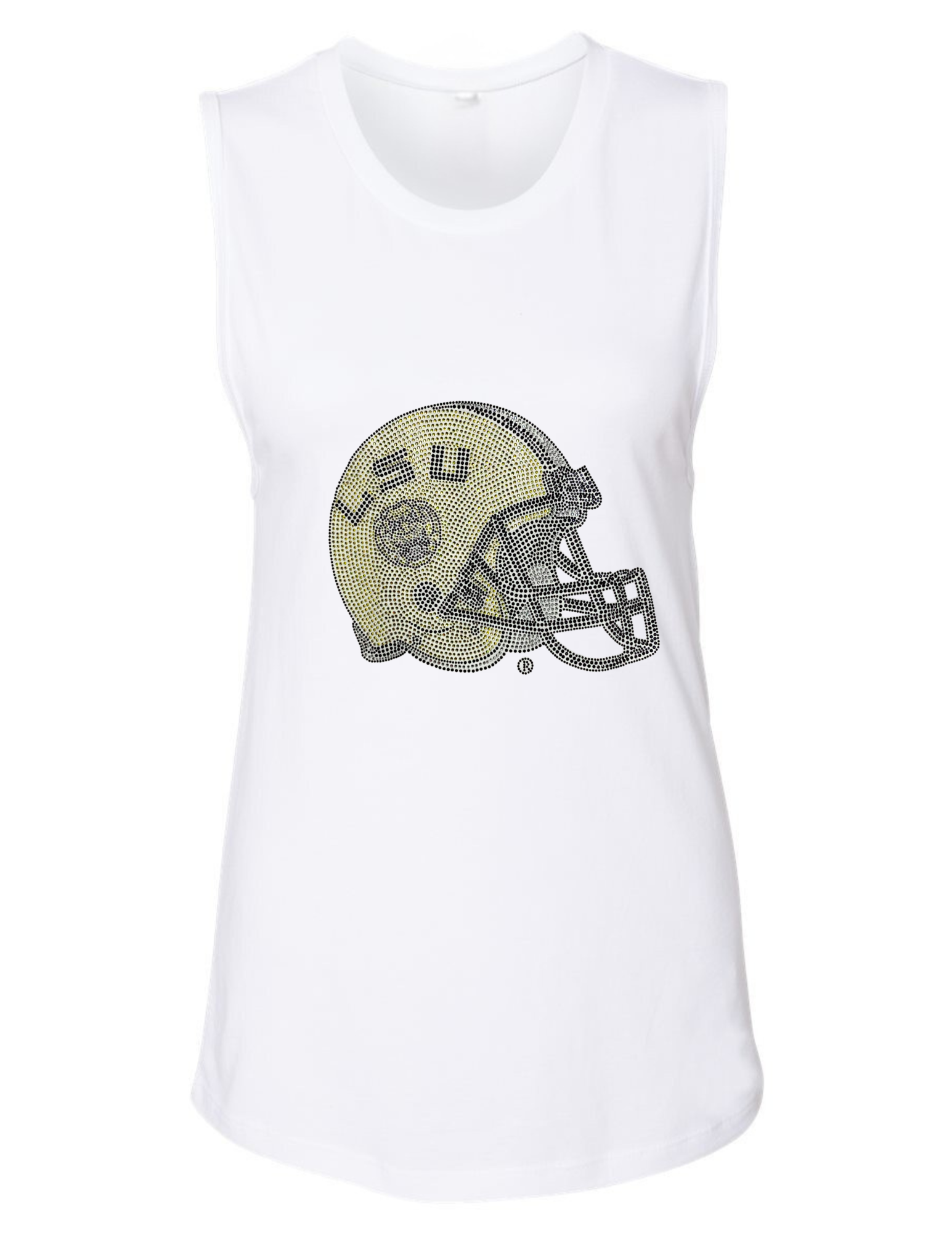 LSU Helmet White Tank Top
