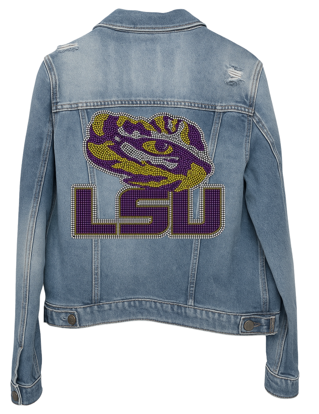 LSU Tiger Eye Blue Denim Jacket