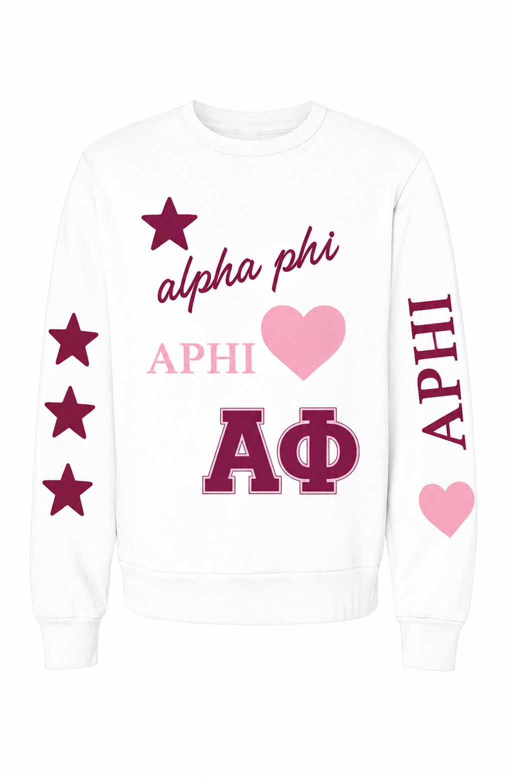 Alpha Phi Oversized Graphic Sponge Fleece Sweatshirt