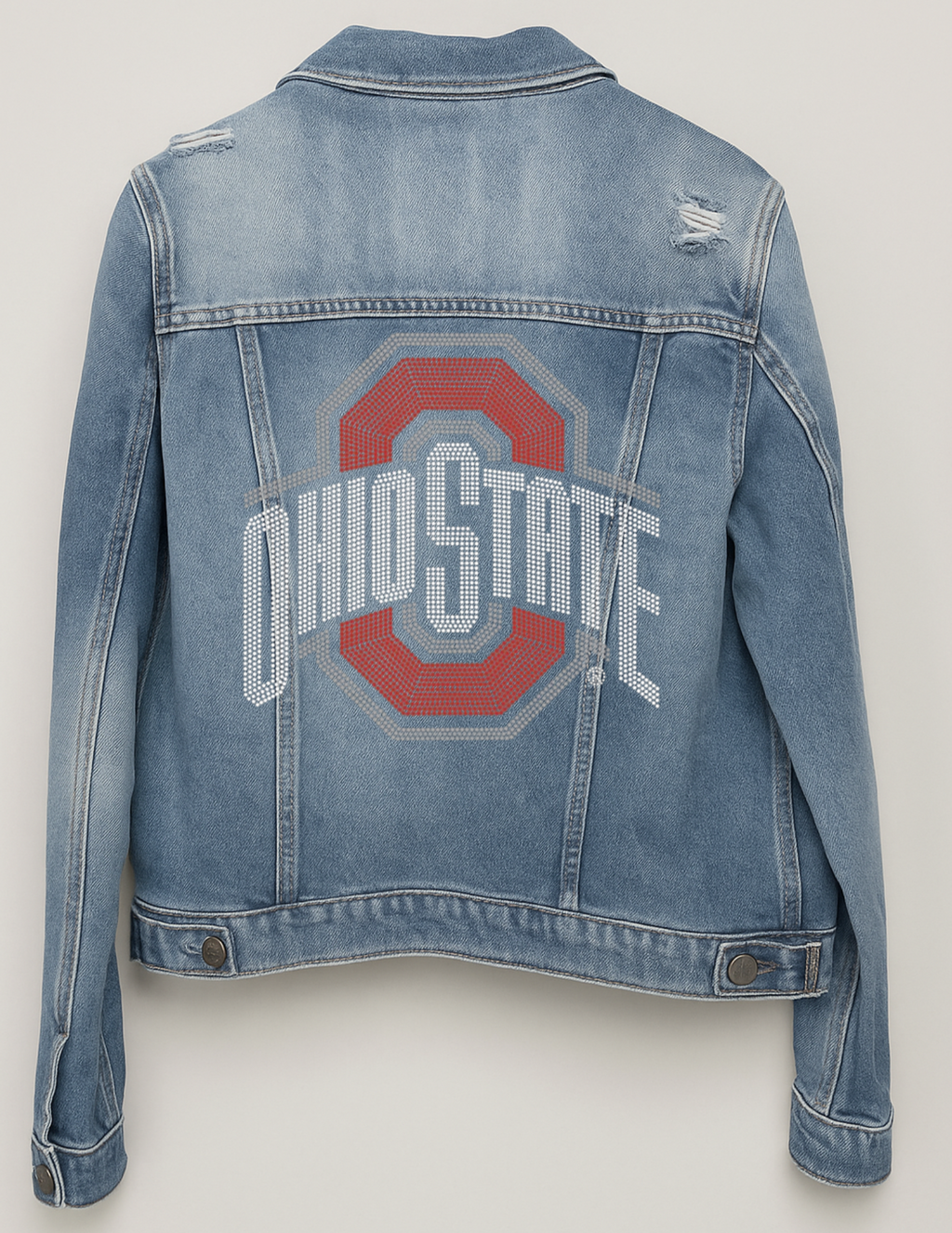 Ohio State Red O Blue Denim Jacket