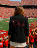 Ohio State Script Black Ruched Sleeve Blazer