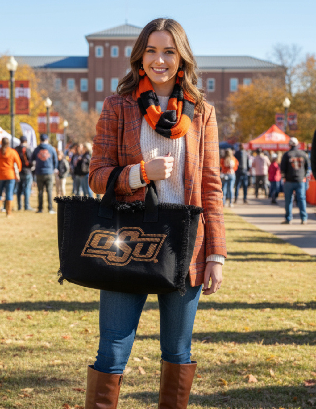 Oklahoma State OSU Black Tote Bag