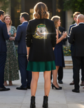 University of Oregon Duck Black Ruched Sleeve Blazer
