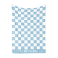 Pi Beta Phi Blanket - Thick Checkered Sherpa Blanket