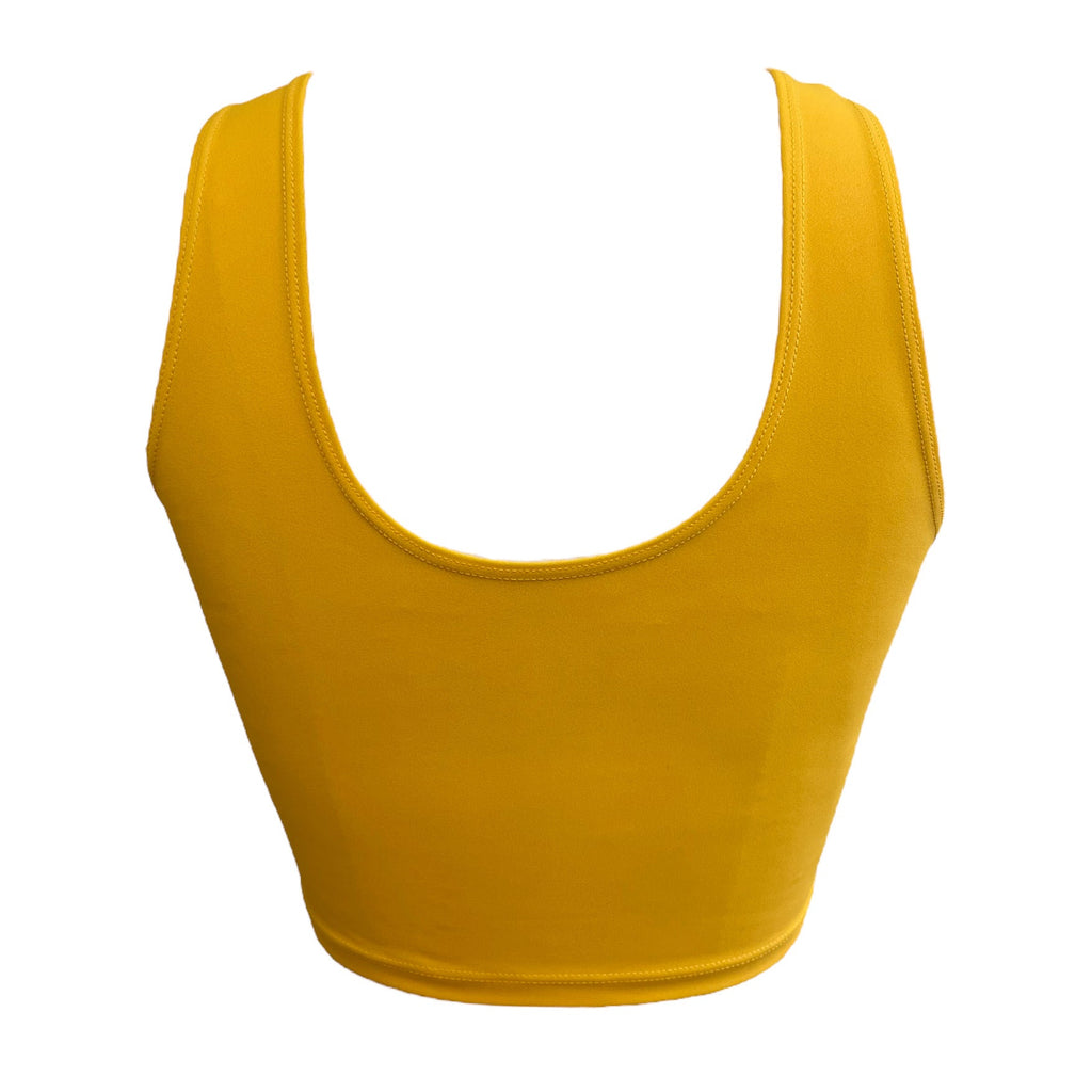 Iowa Hawkeyes Yellow Crop Tank Top