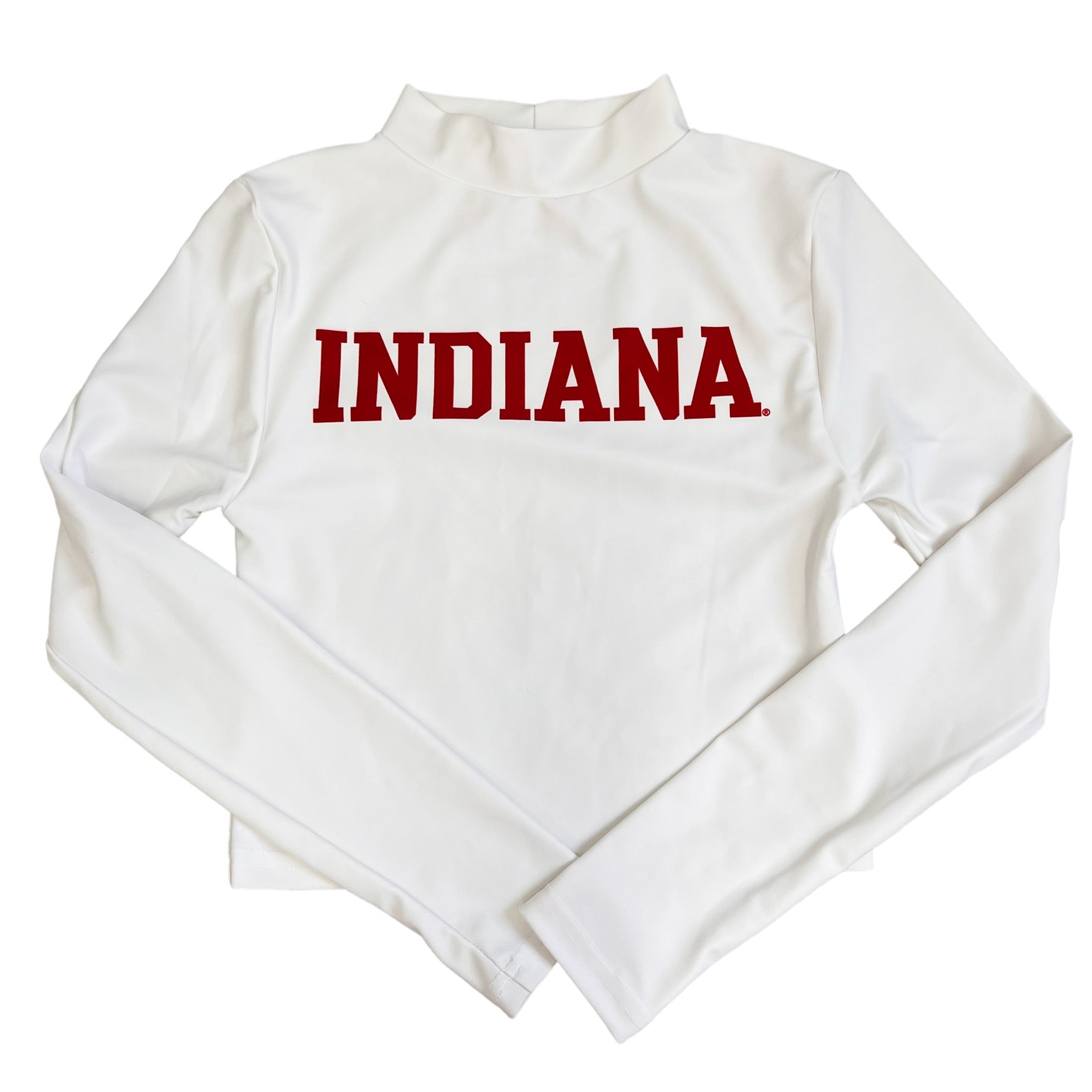 Indiana Hoosiers White Mock Neck Top