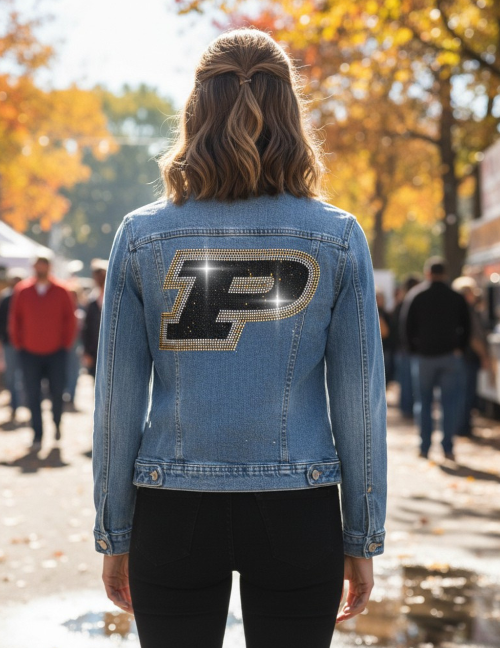 Purdue University P Blue Denim Jacket