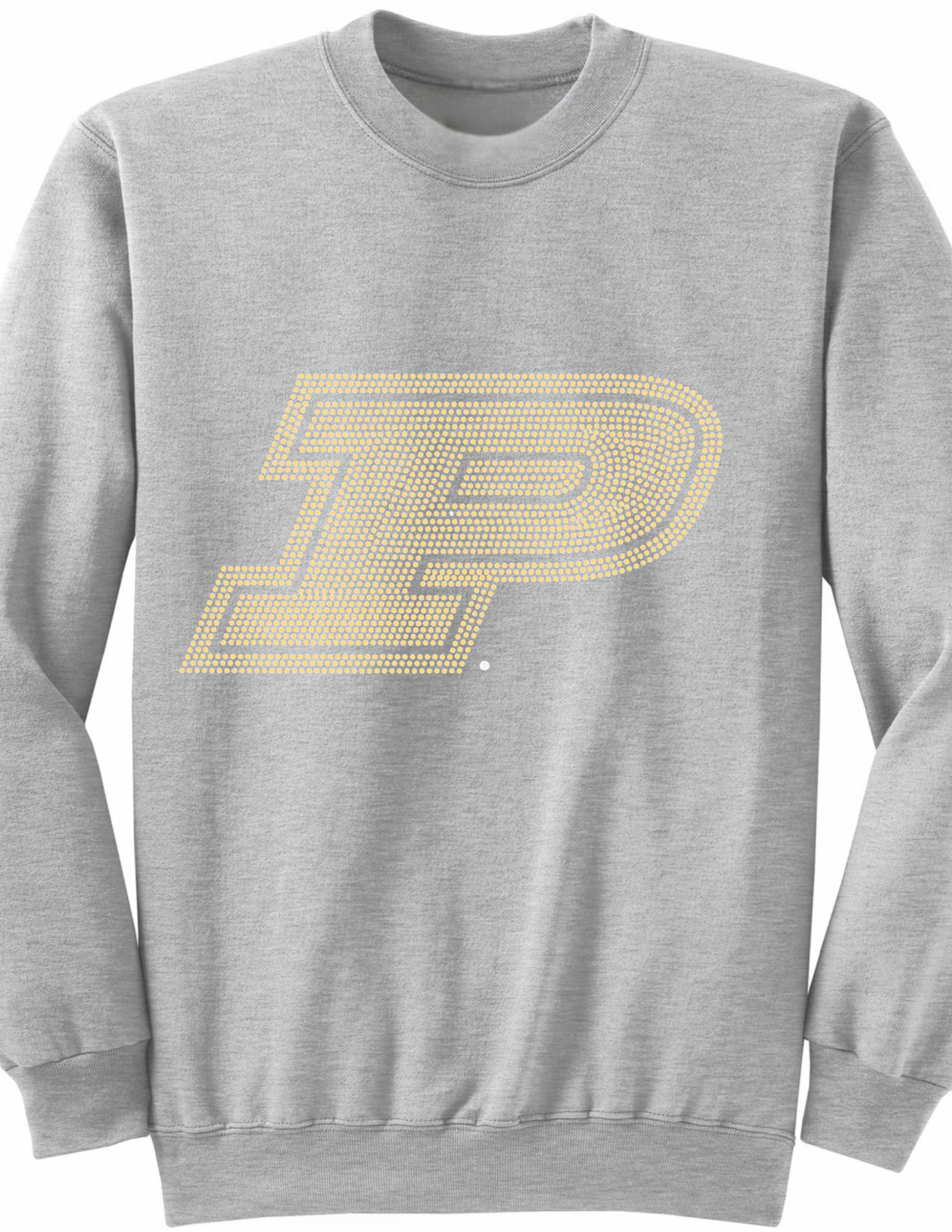 Purdue University Gold P Light Gray Crewneck Sweatshirt