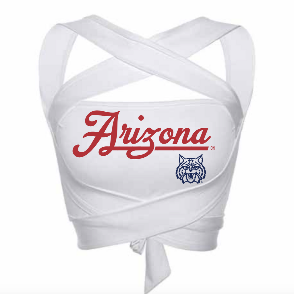 University of Arizona White Multiway Bandeau Top