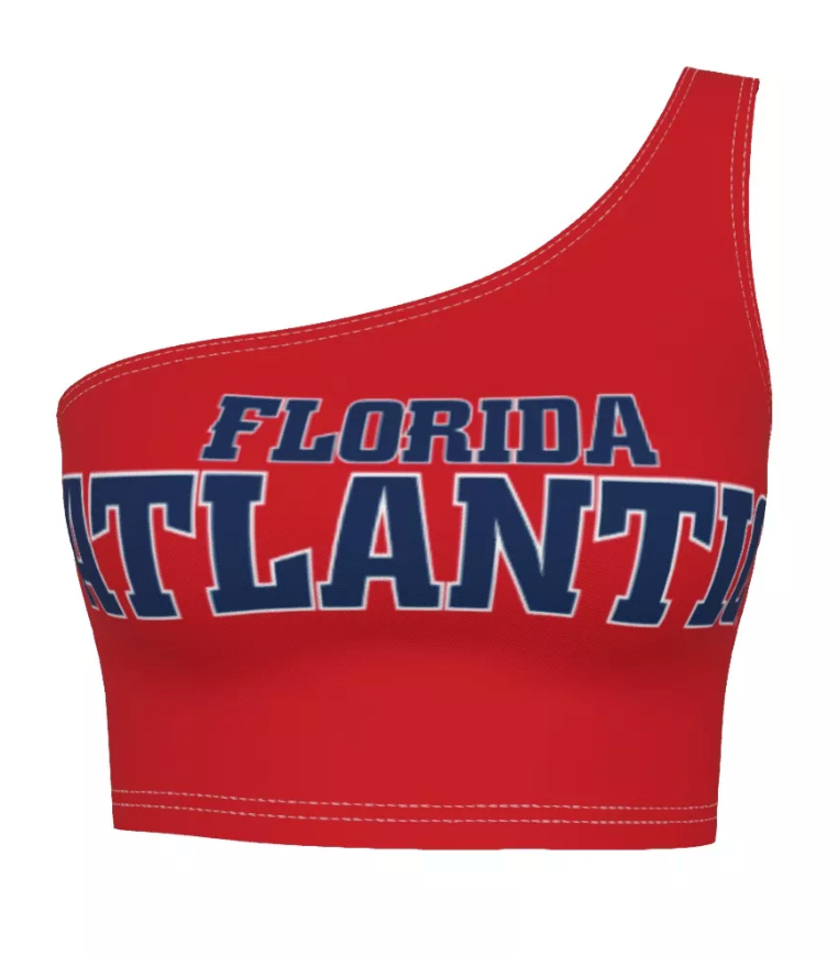 Florida Atlantic Owls Red One Shoulder Top