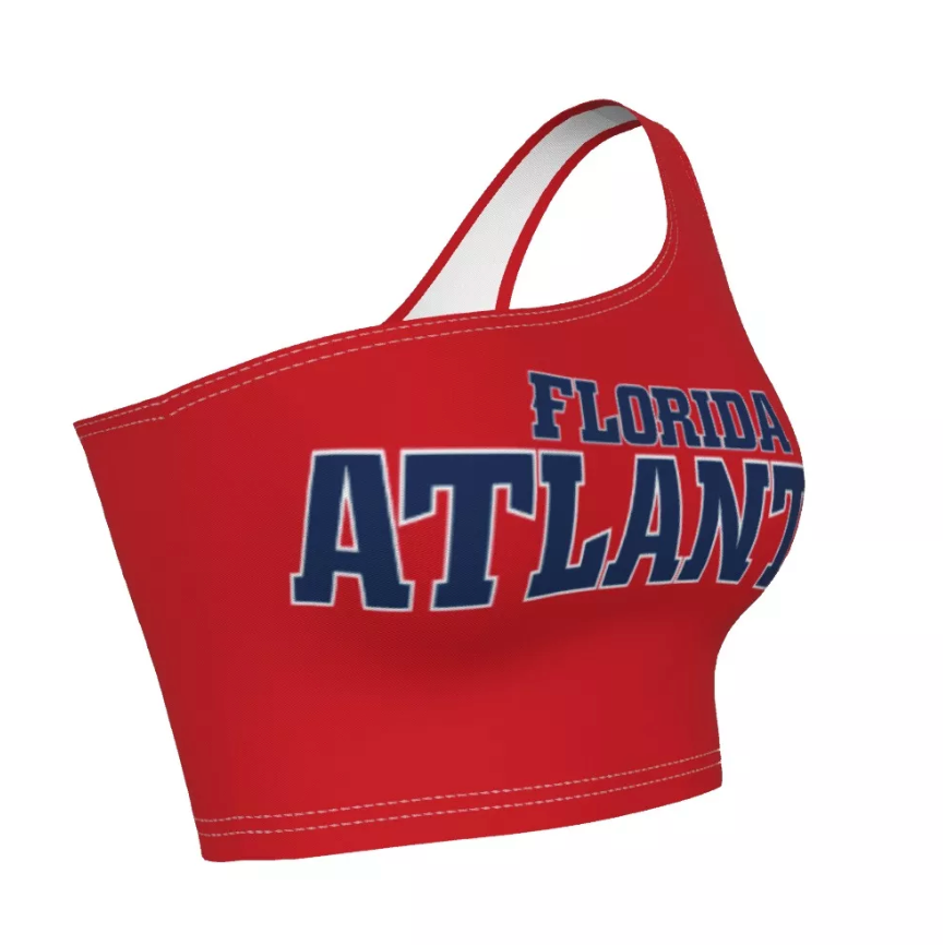 Florida Atlantic Owls Red One Shoulder Top