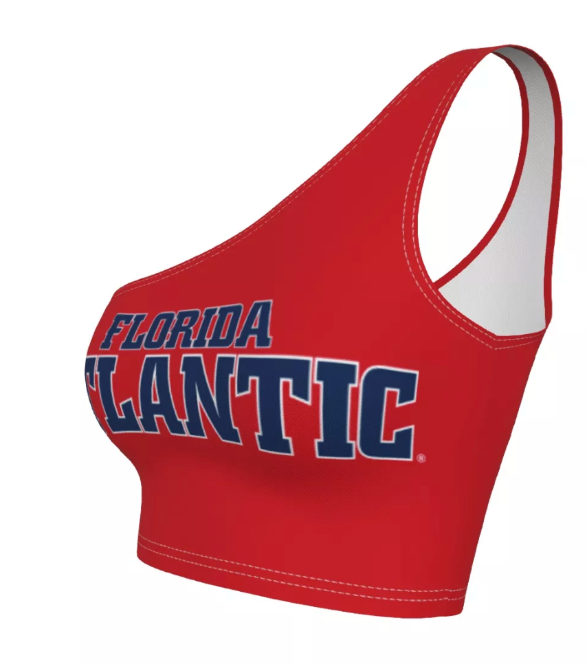 Florida Atlantic Owls Red One Shoulder Top