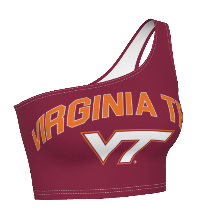 Virginia Tech Maroon One Shoulder Top