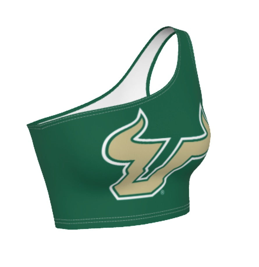 USF Green One Shoulder Top
