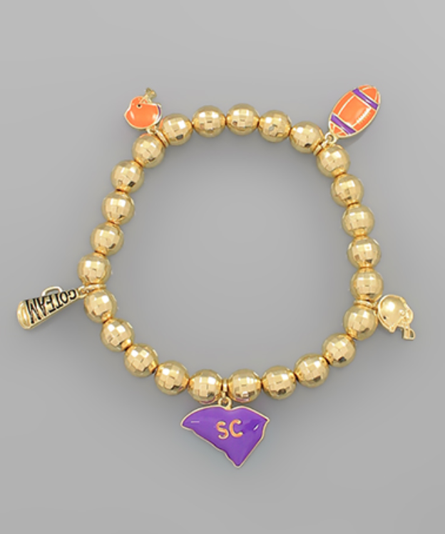 Clemson Charm Bracelet (Gameday Accessory)