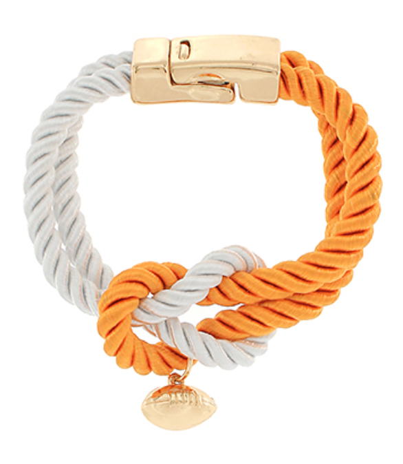 Orange/White Rope Bracelet