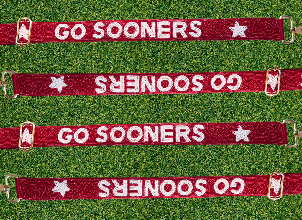 Oklahoma Sooners Beaded Purse Strap | Sooners Game Day Bag Strap