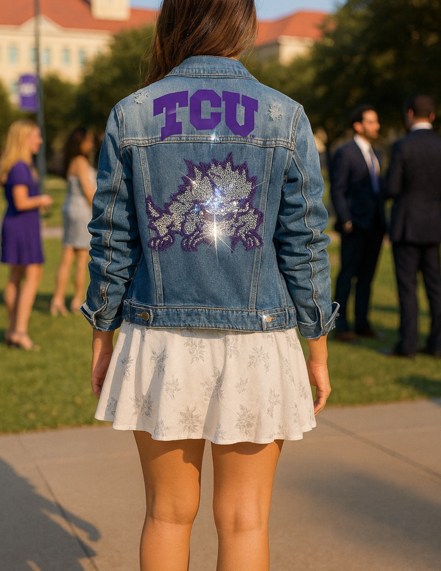 TCU Horned Frog Denim Jacket