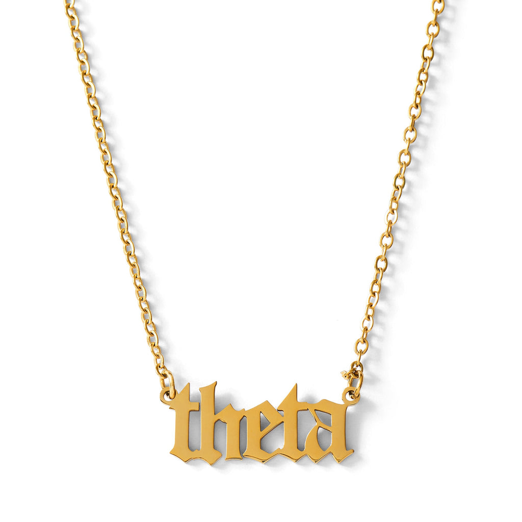 Kappa Alpha Theta Old English Style Sorority Necklace