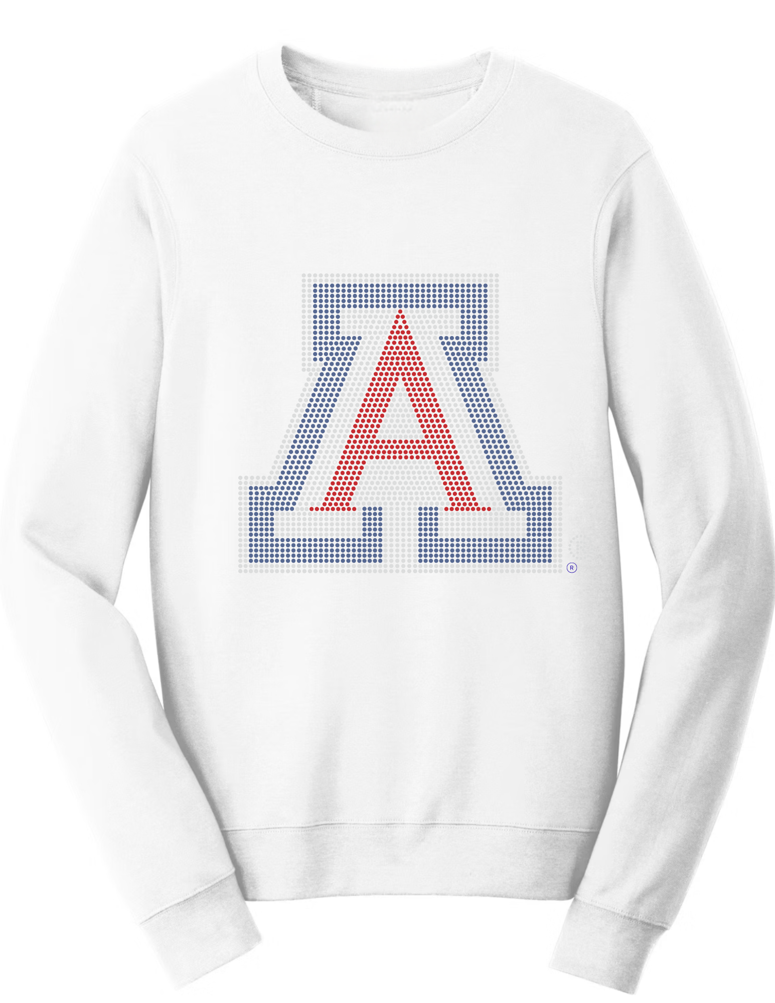 University of Arizona Block A White Crewneck Sweatshirt