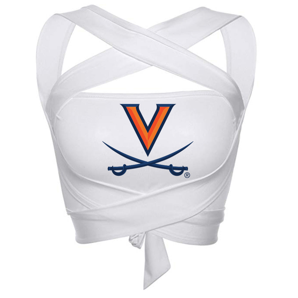 Virginia Cavaliers White Multi Way Bandeau Top