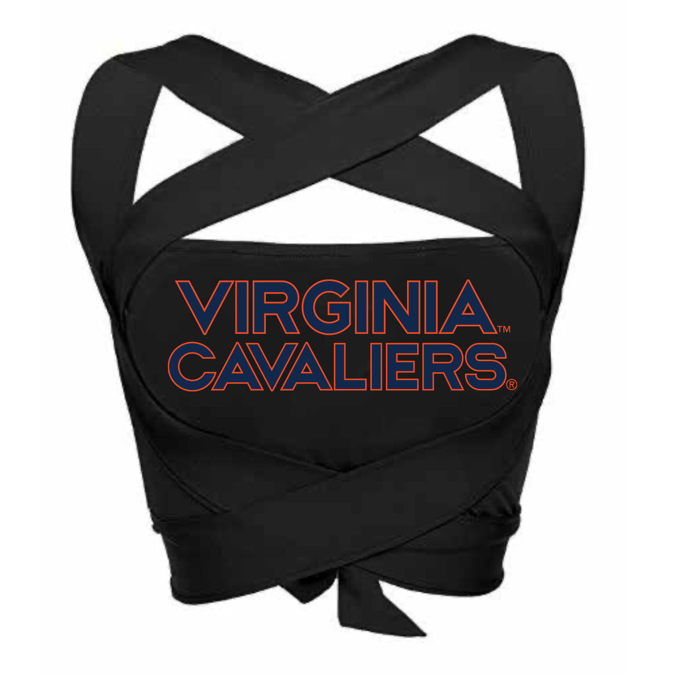 Virginia Cavaliers Black Multi Way Bandeau Top