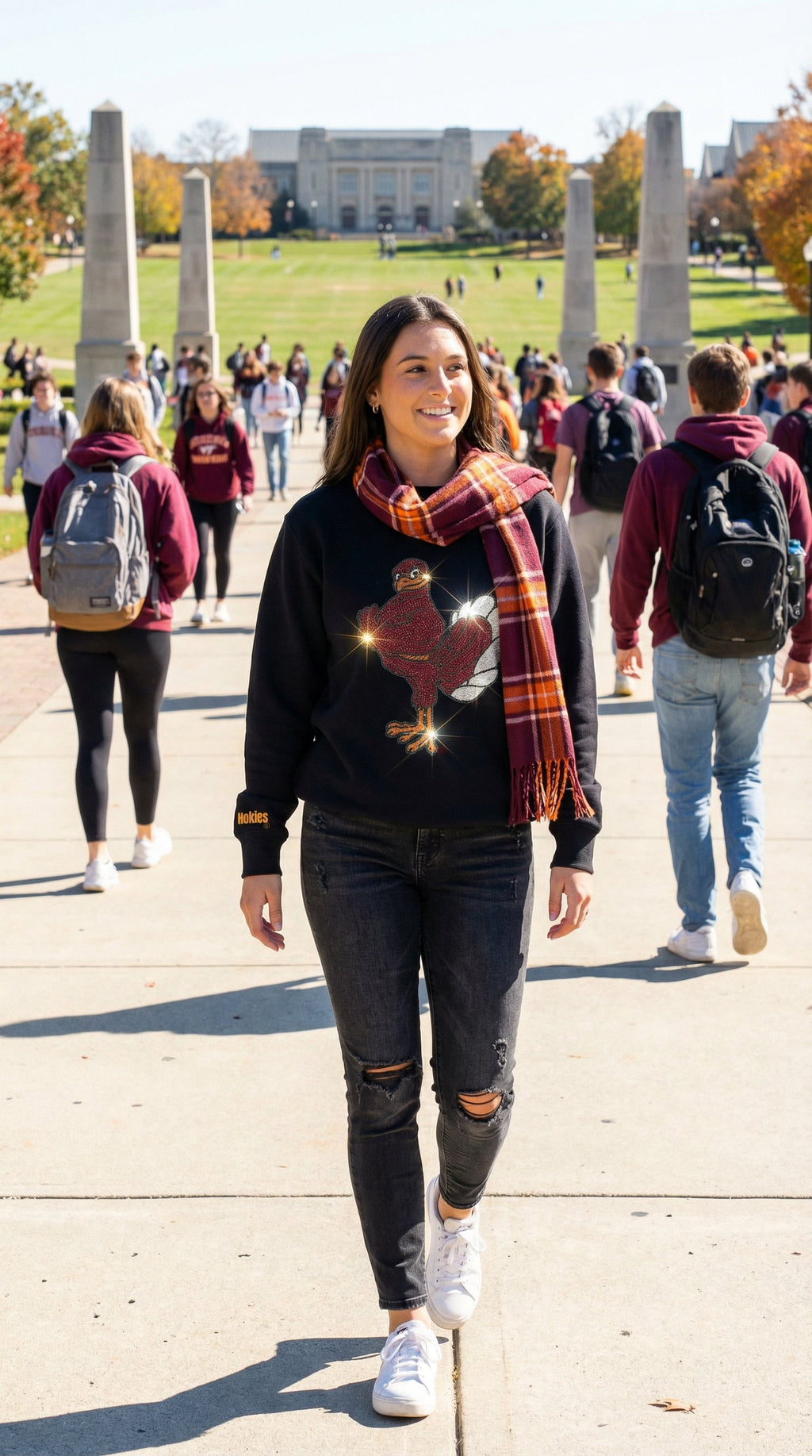 Virginia Tech Hokie Black Crewneck Sweatshirt
