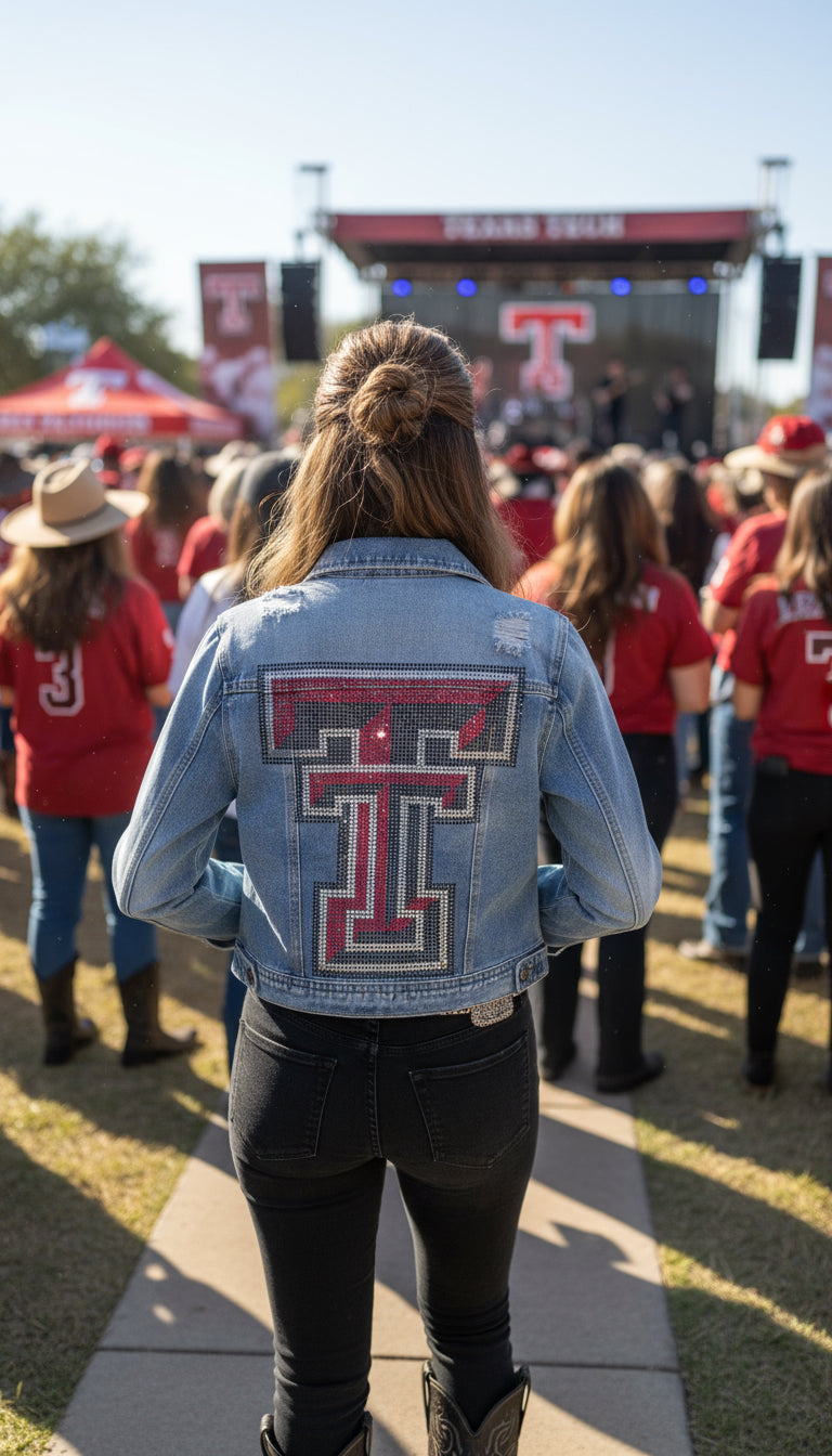 Texas Tech TT Blue Denim Jacket
