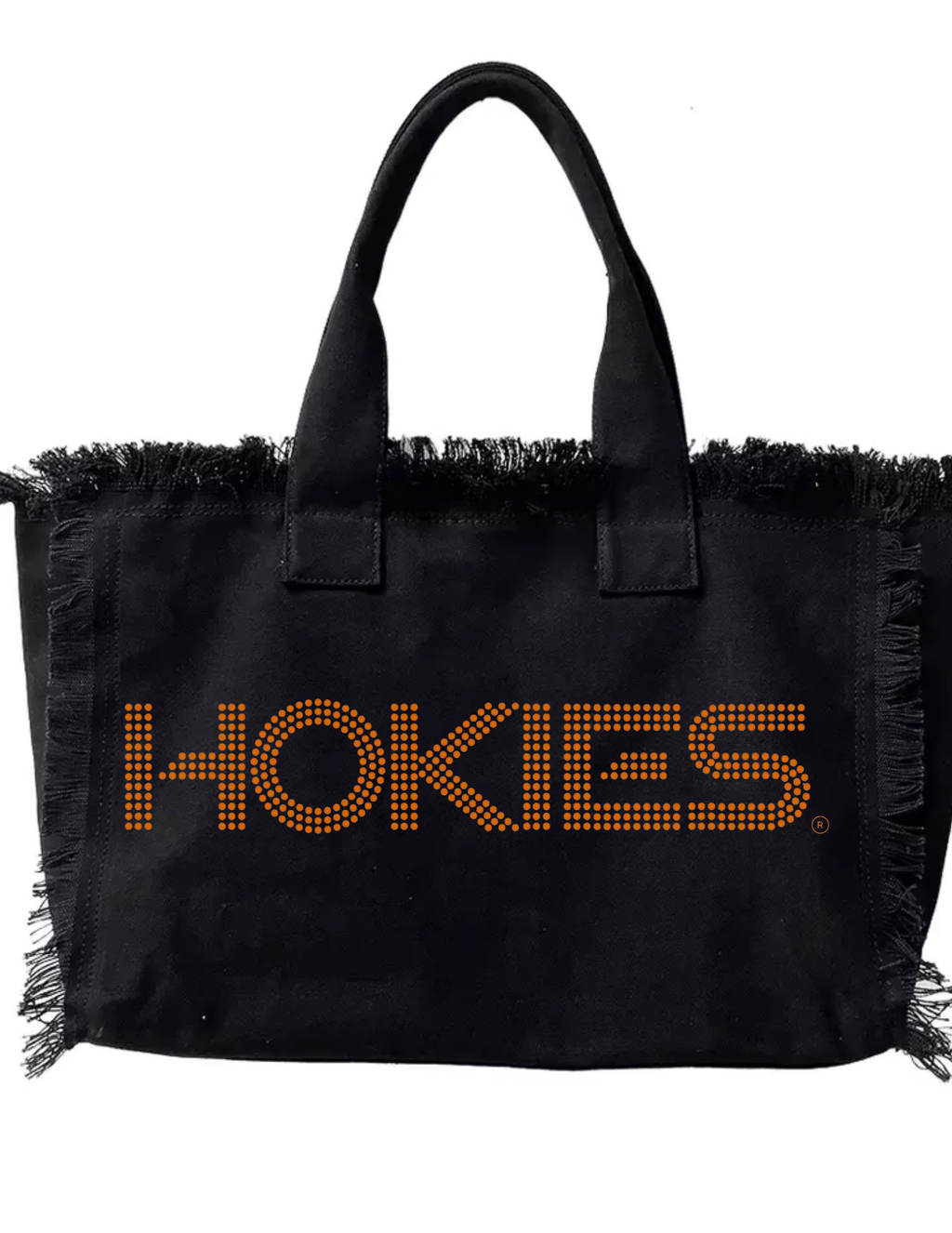 Virginia Tech Hokies Black Canvas Tote Bag