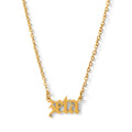 Zeta Tau Alpha Old English Style Sorority Necklace