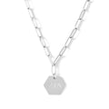 Zeta Tau Alpha Necklace- Silver Paperclip Style with ZTA Pendant